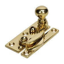 polished brass claw sash fastener